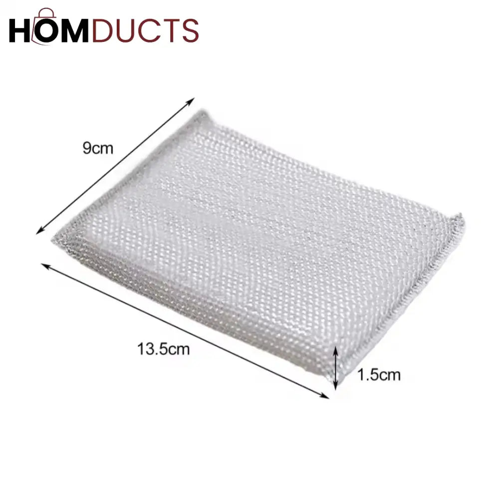 Steel Wire Dish Washing Sponge (4pcs)