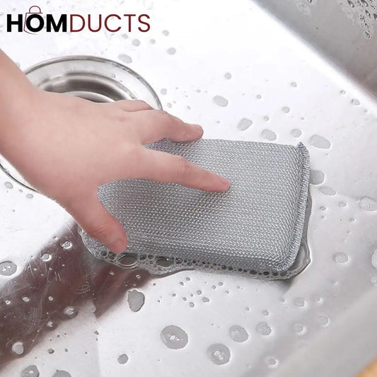 Steel Wire Dish Washing Sponge (4pcs)