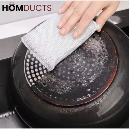 Steel Wire Dish Washing Sponge (4pcs)