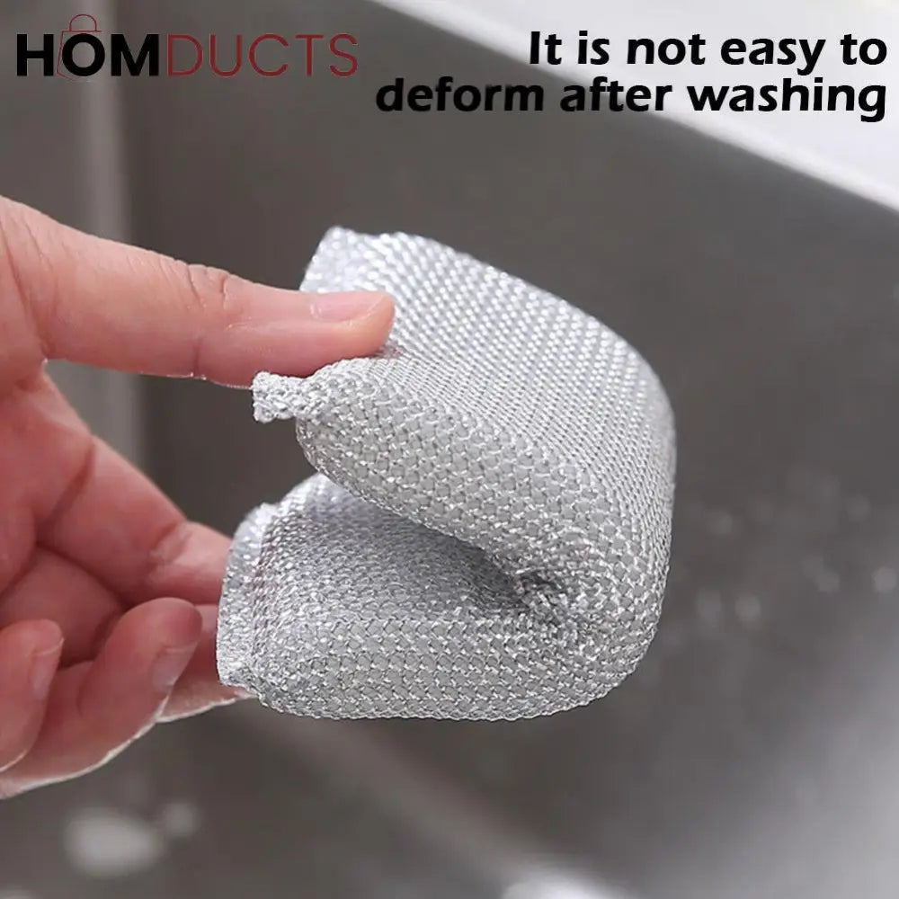 Steel Wire Dish Washing Sponge (4pcs)