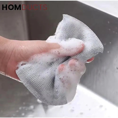 Steel Wire Dish Washing Sponge (4pcs)