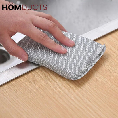 Steel Wire Dish Washing Sponge (4pcs)