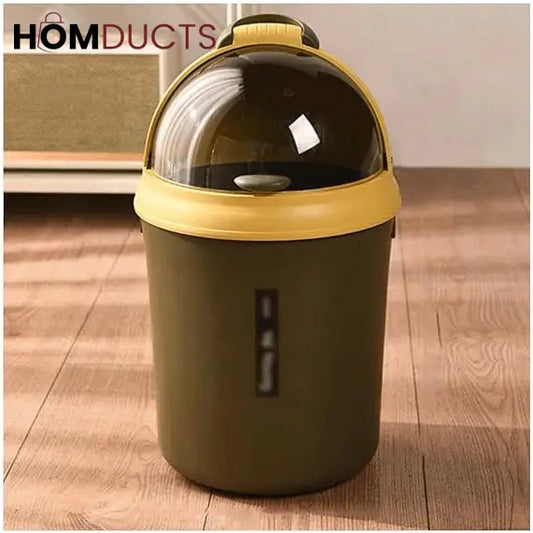 Stylish Acrylic Cover Trash Bin with Pressure Ring - Multiple Sizes & Colors