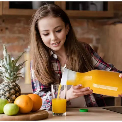 Stylish Clear Plastic Water Bottle with Airtight Flip Lid - Perfect for Juice & Fridge Storage