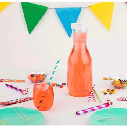 Stylish Clear Plastic Water Bottle with Airtight Flip Lid - Perfect for Juice & Fridge Storage