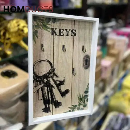 Stylish Wall Mounted Wooden Key Cabinet & Holder for Home or Office Entryway - 3 Styles