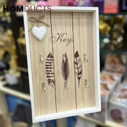 Stylish Wall Mounted Wooden Key Cabinet & Holder for Home or Office Entryway - 3 Styles