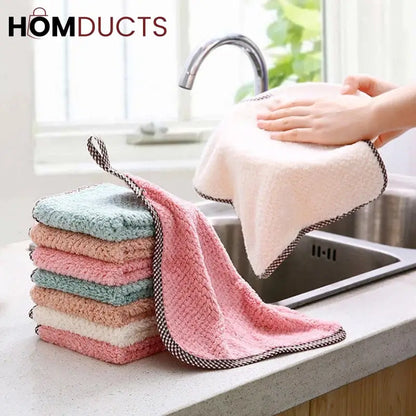 Super Absorbent Microfiber kitchen Dish Cloth (4pcs )