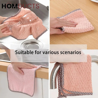 Super Absorbent Microfiber kitchen Dish Cloth (4pcs )