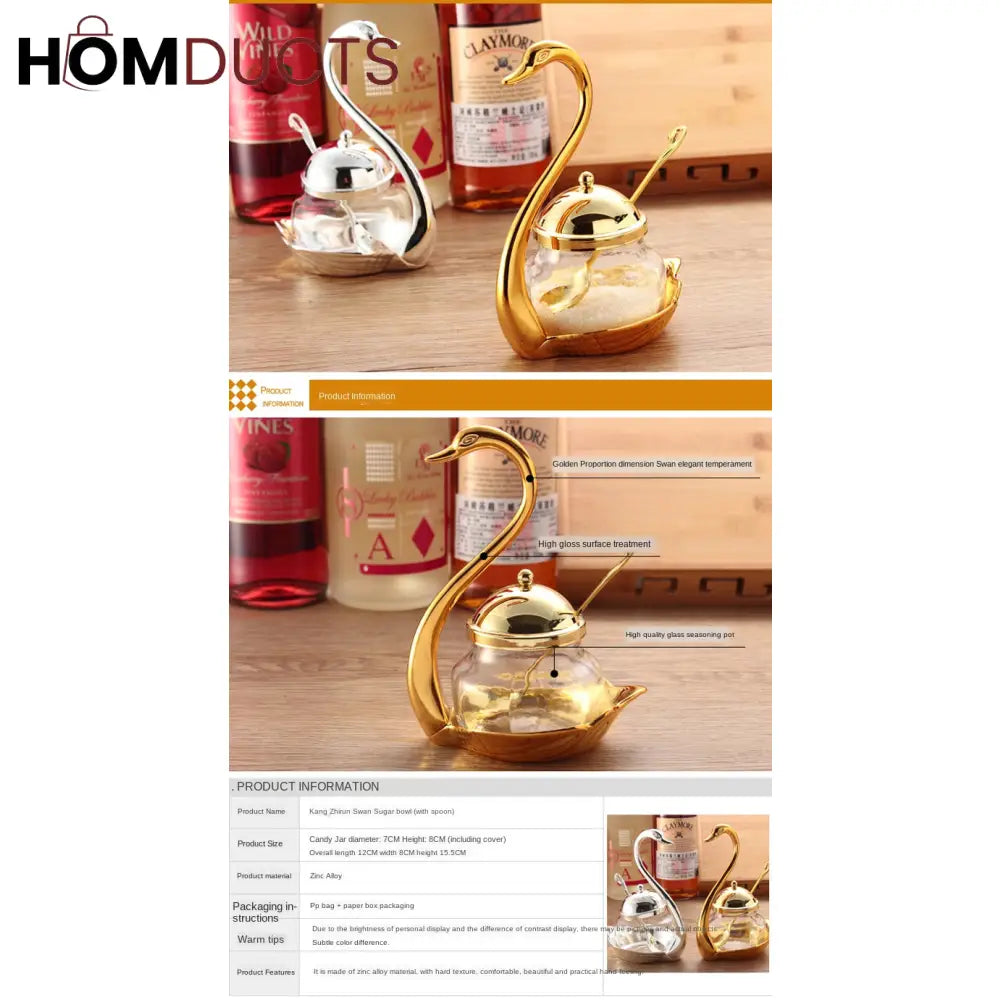 Swan Shape Sugar Pot