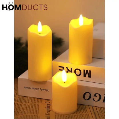 Three Pcs Led Candle Light
