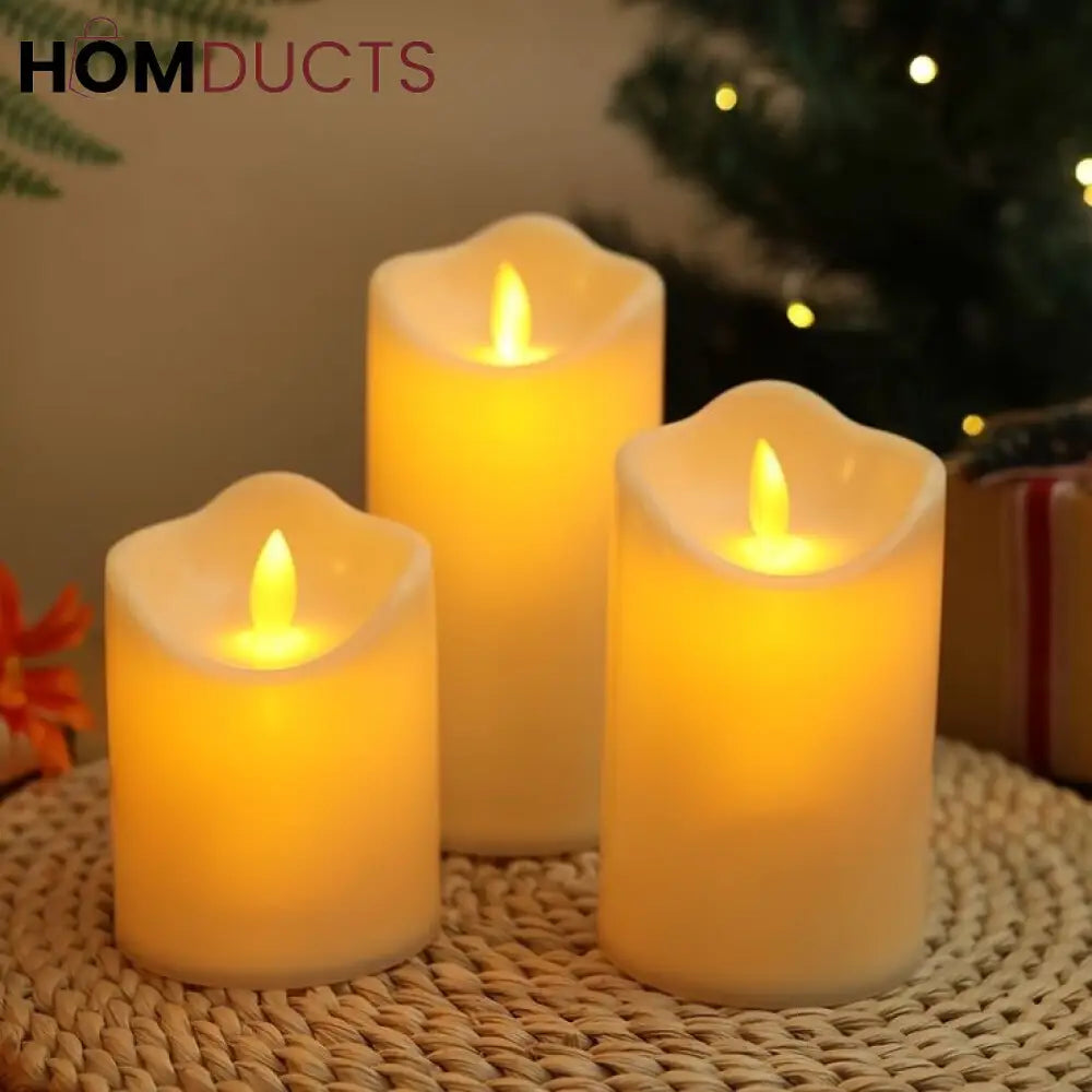 Three Pcs Led Candle Light