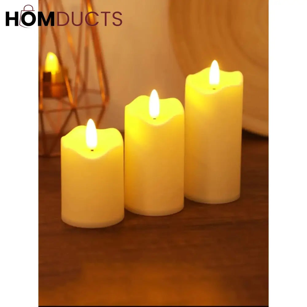 Three Pcs Led Candle Light