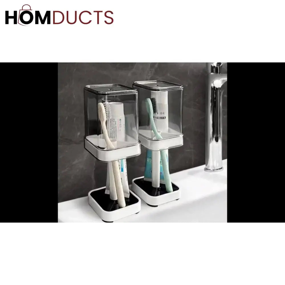 Toothbrush Holder With Rinsing Cup