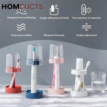 Toothbrush Holder With Rinsing Cup