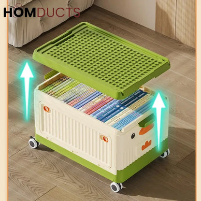 Toy Storage Box With Wheel