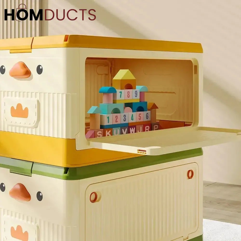 Toy Storage Box With Wheel