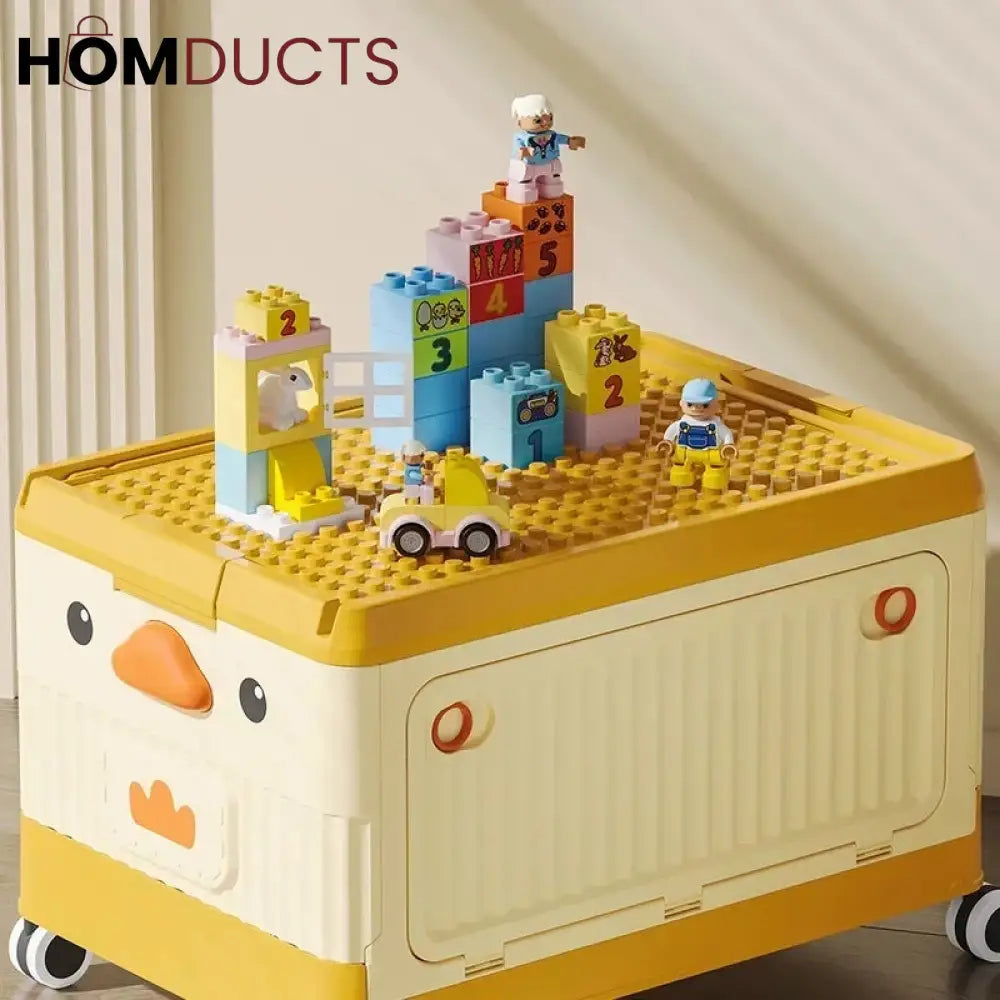 Toy Storage Box With Wheel