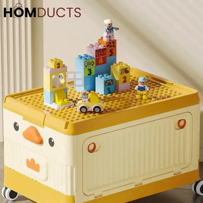 Toy Storage Box With Wheel