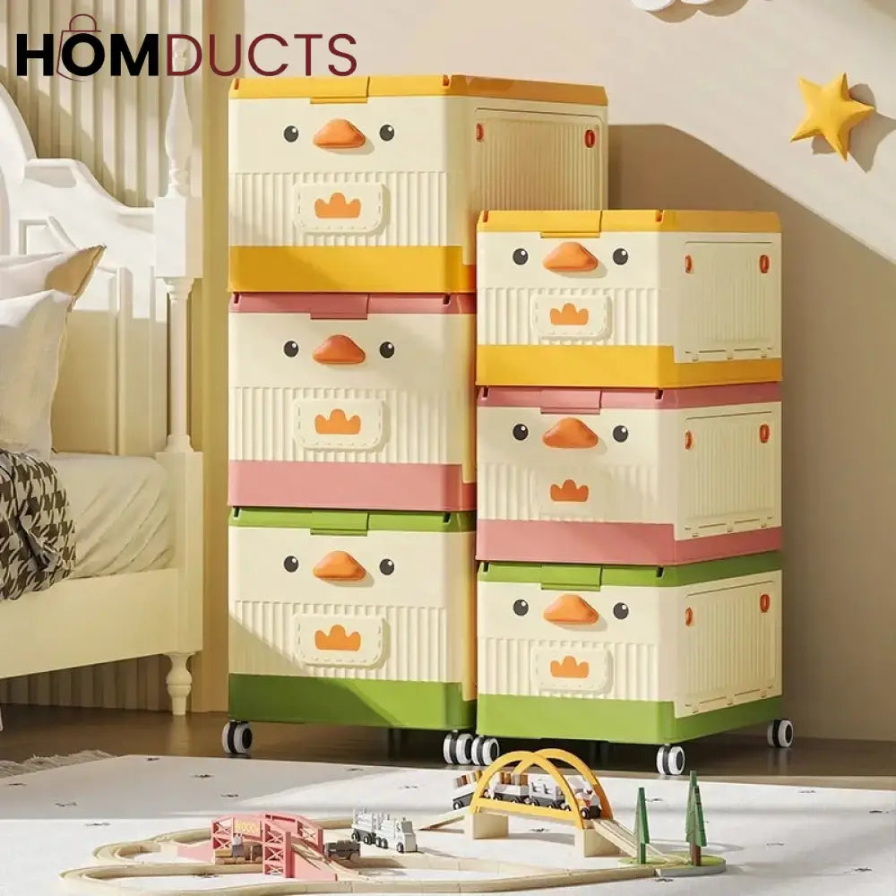 Toy Storage Box With Wheel
