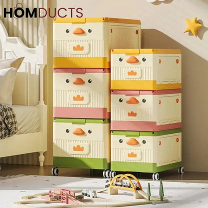 Toy Storage Box With Wheel