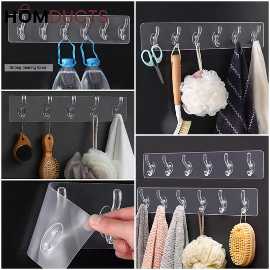 Transparent hook strip