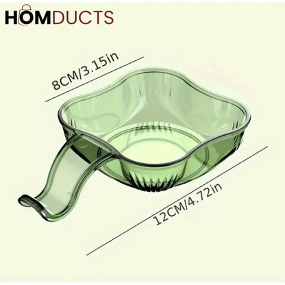 Transparent Square Handle Sauce Dip Bowls – Stackable Seasoning & Condiment Serving Dishes 6pcs