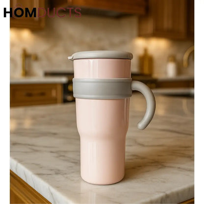 Travel Mug with Handle – Leak-Proof, Heat Resistant & Stylish Tumbler for Coffee & Tea