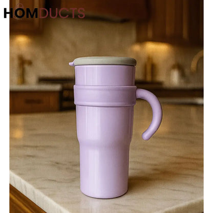 Travel Mug with Handle – Leak-Proof, Heat Resistant & Stylish Tumbler for Coffee & Tea