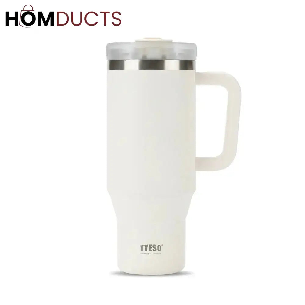 TYESO AURA 40oz Stainless Steel Insulated Travel Tumbler with Straw – Leak-Proof & Reusable