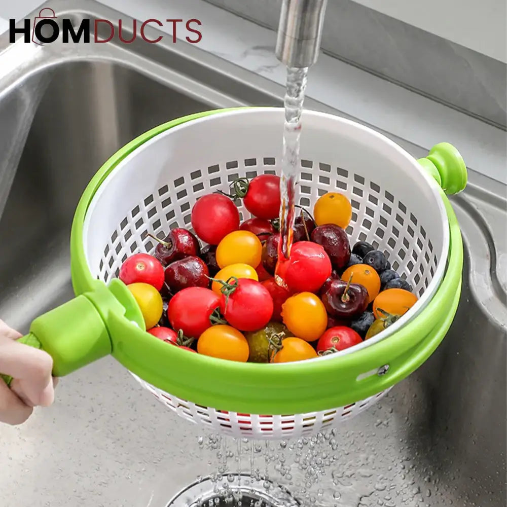 Vegetable And Salad Washing And Spinner Basket
