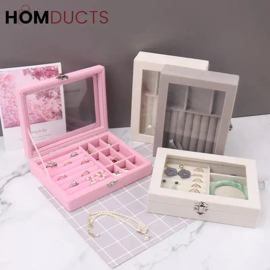 Velvet Ring And Earings Organizer