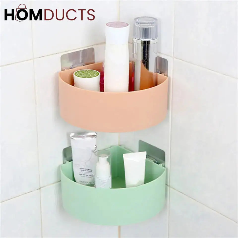 Wall mounted corner shelf