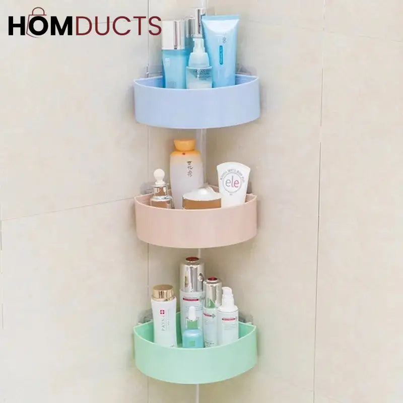 Wall mounted corner shelf