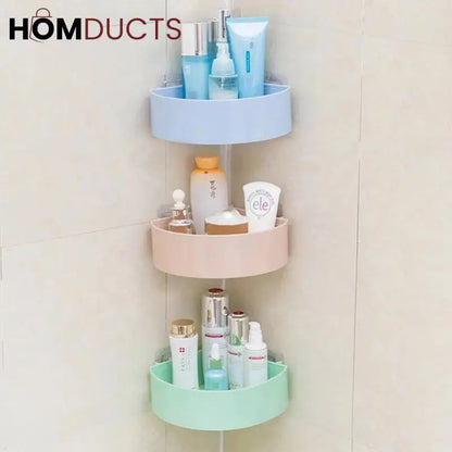 Wall mounted corner shelf