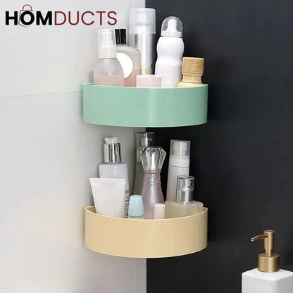 Wall mounted corner shelf