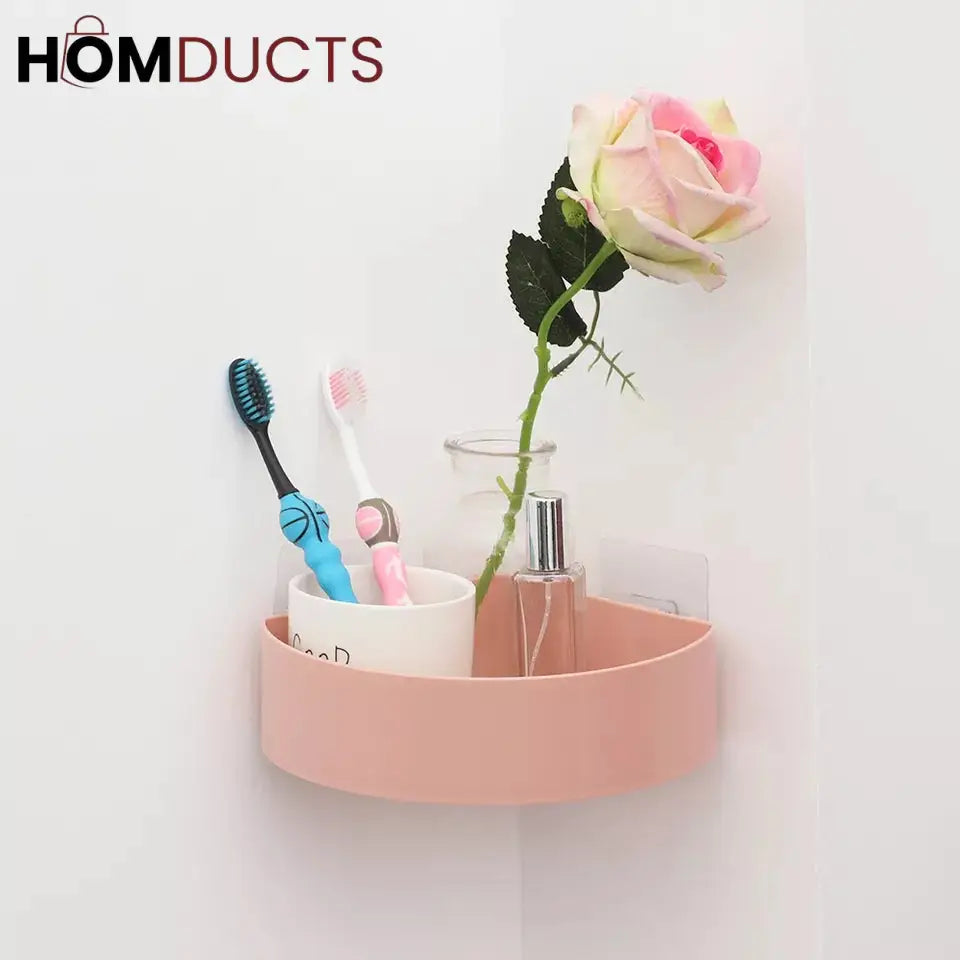 Wall mounted corner shelf