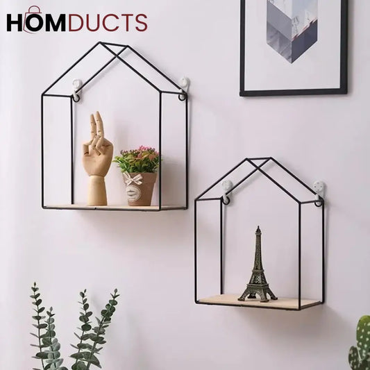 Wall Mounted House Shape Shelf