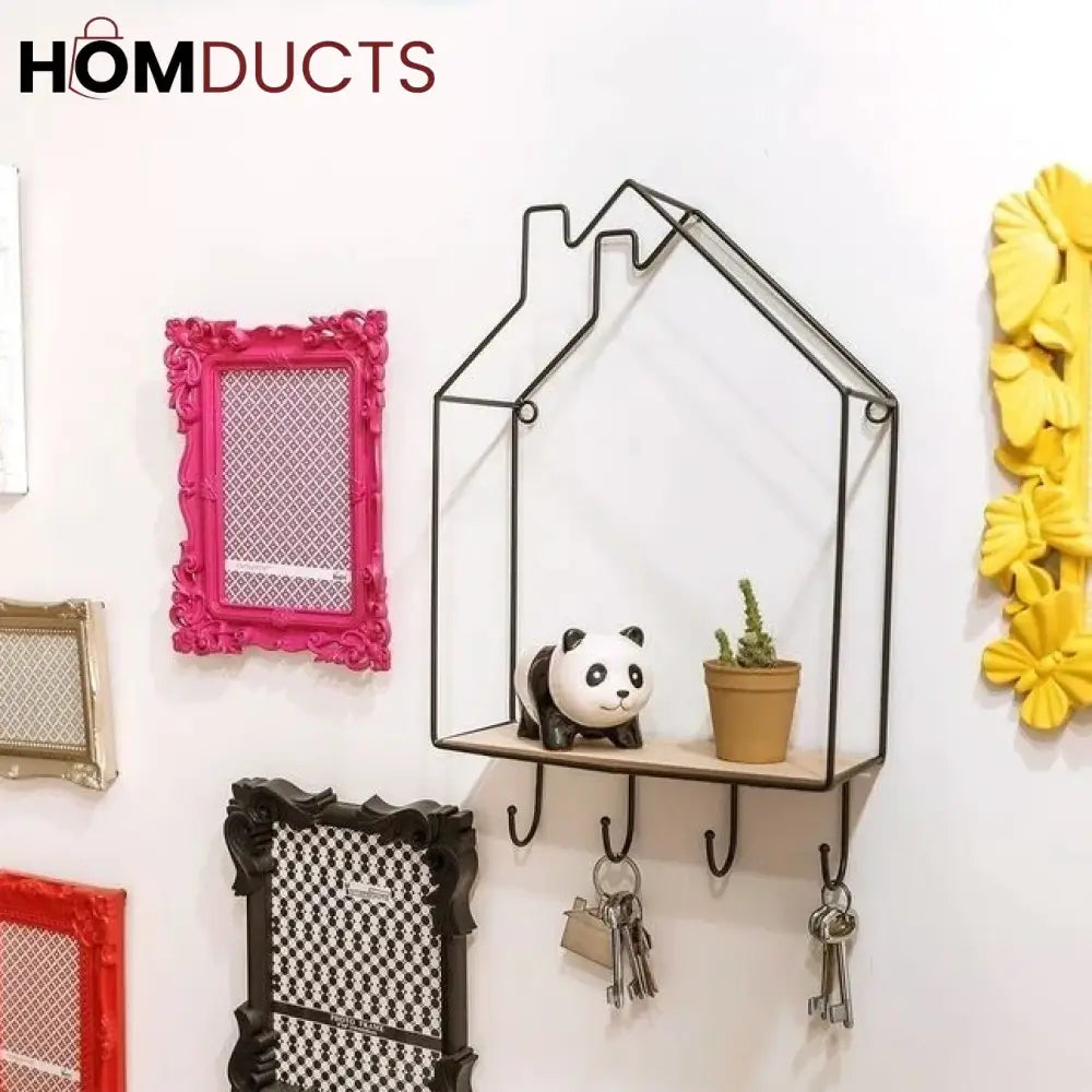 Wall Mounted House Shape Shelf