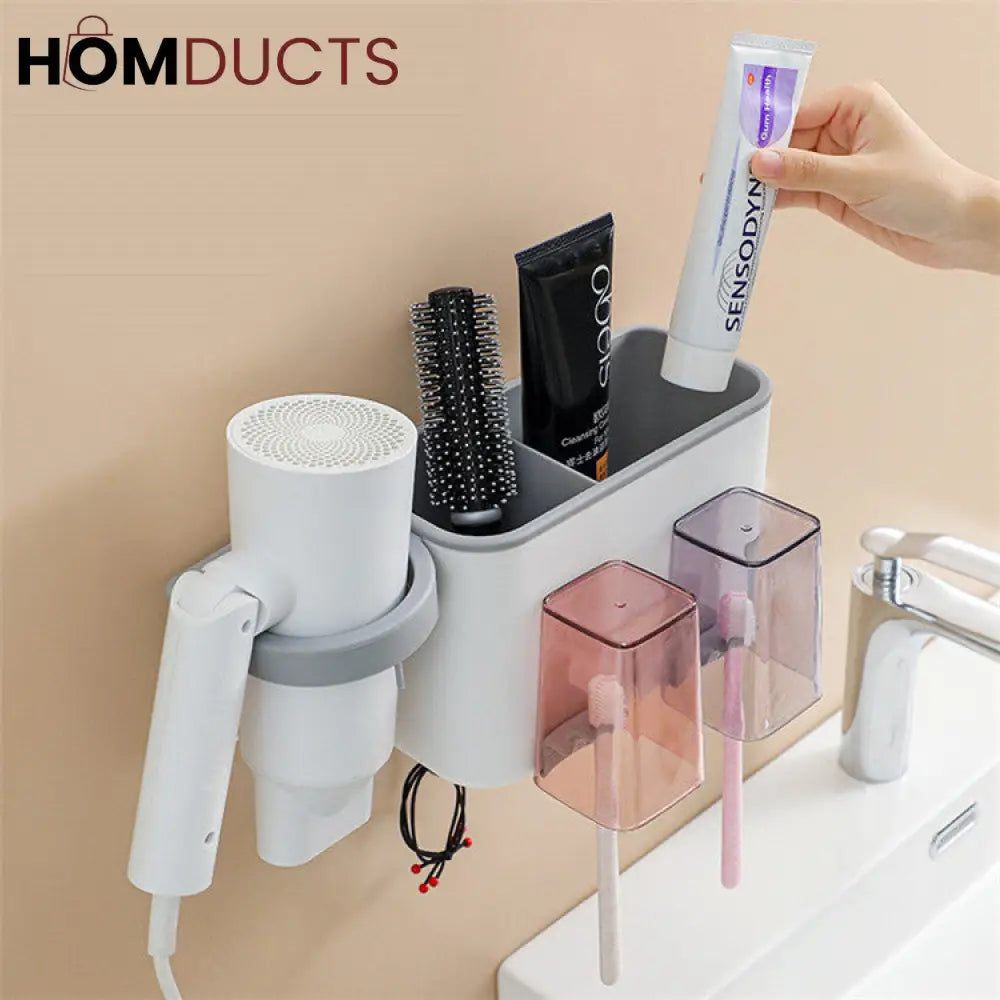 Wall Mounted Multifunctional Bathroom Rack
