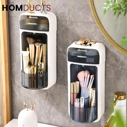 Wall Mounted Rotating Cosmetic Storage Box