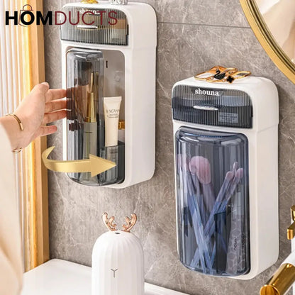 Wall Mounted Rotating Cosmetic Storage Box