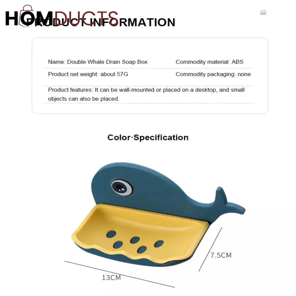 Whale soap dish
